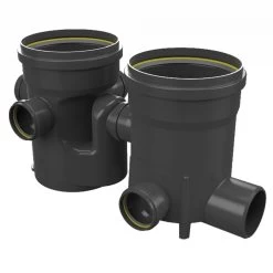 Dubbele Sifonput [PE] Ø315 / 5 X Ø110 + Ø110 Sifon + 1 X Ø160 Mm Uitgang