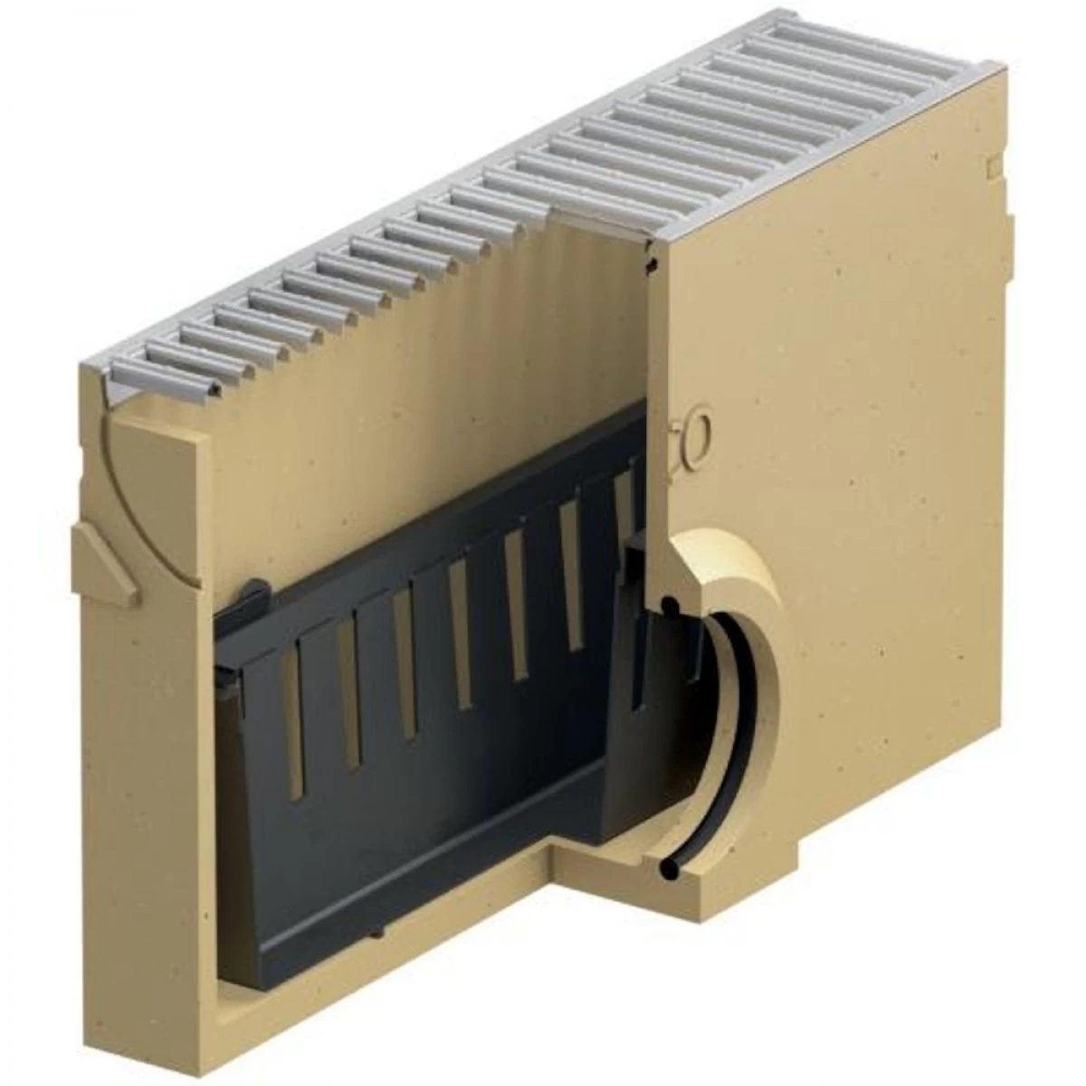 ACO Euroline 100 Zandvanger 0.5m Natural Grey Rooster