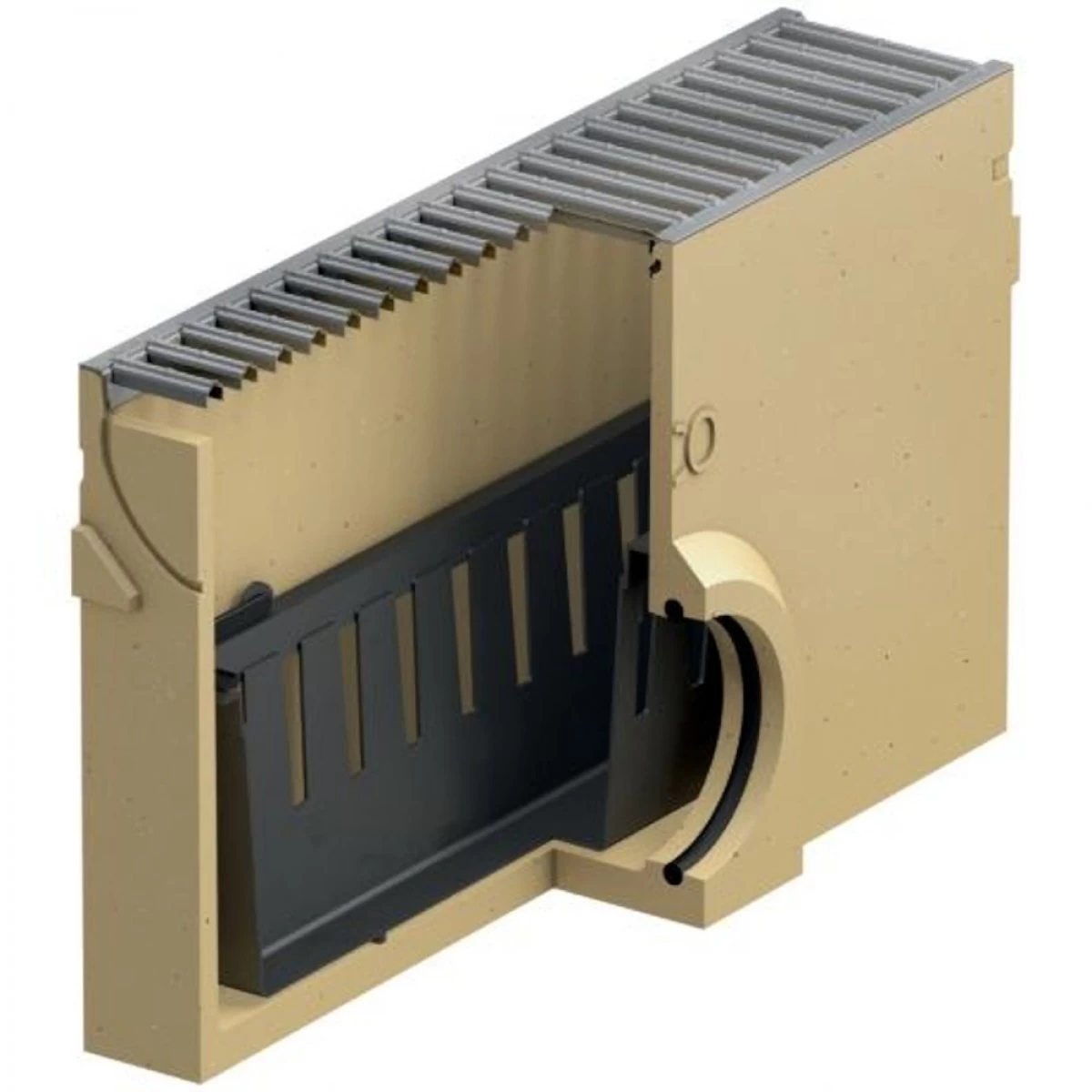 ACO Euroline 100 Zandvanger 0.5m Shadow Grey Rooster