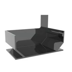 Alu Side Drain Antraciet Eindstuk Gesloten Links