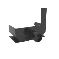 Alu Side Drain Antraciet Eindstuk + Uitloop Ø50 Rechts