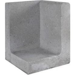 L-Element Hoek Beton Grijs 40 X 40 X 40 Cm