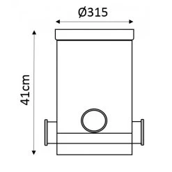 Toezichtput Ø315 / 3 X Ø110 Mm / 1 X Ø160 Mm