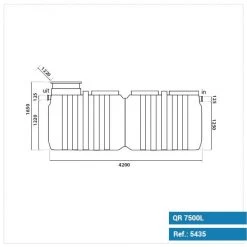 DS QR 7500L Platte Regenwaterput