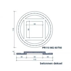 Betondeksel Voor Putring Ø1100 Mm