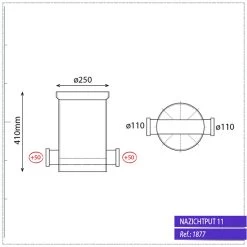 Toezichtput Ø250 / 2 X Ø110 Mm