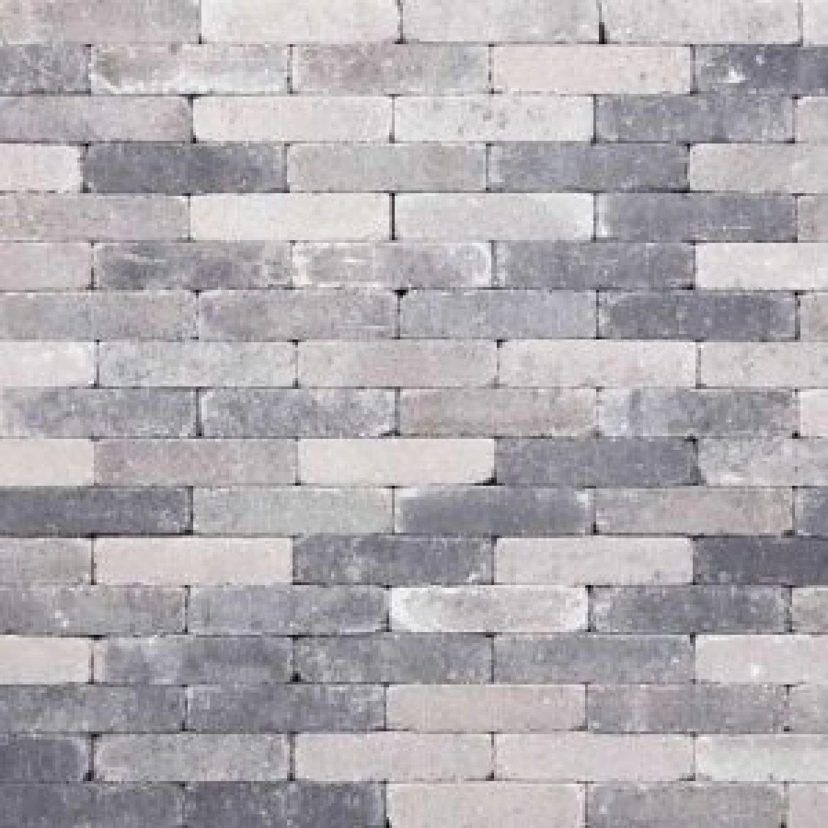 Betonklinker Damme Grijs-Zwart Getrommeld 20 X 5 X 7,3 Cm (per M²)